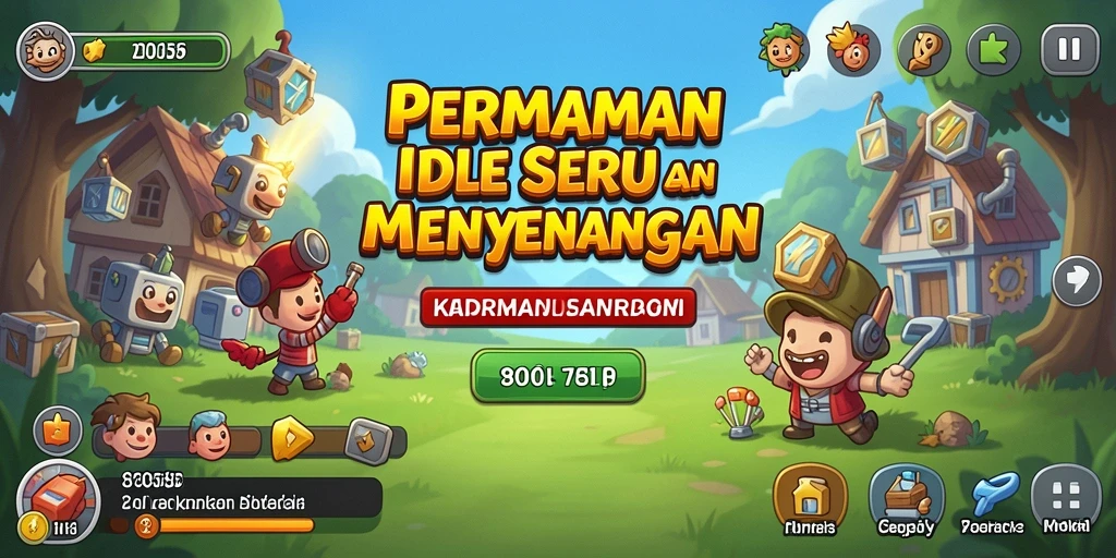 Tampilan gameplay 8055 menampilkan kemajuan dalam permainan Idle.