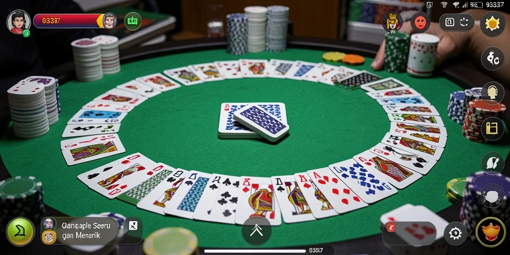 Screenshot gameplay seru dalam permainan Gaple 93337.