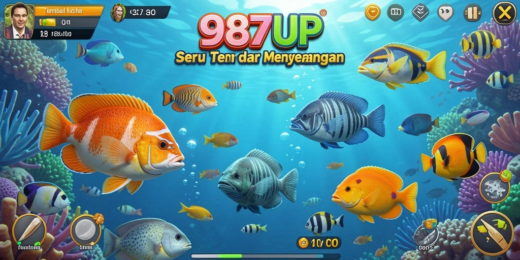 Tampilan gameplay seru Tembak Ikan di 987UP.
