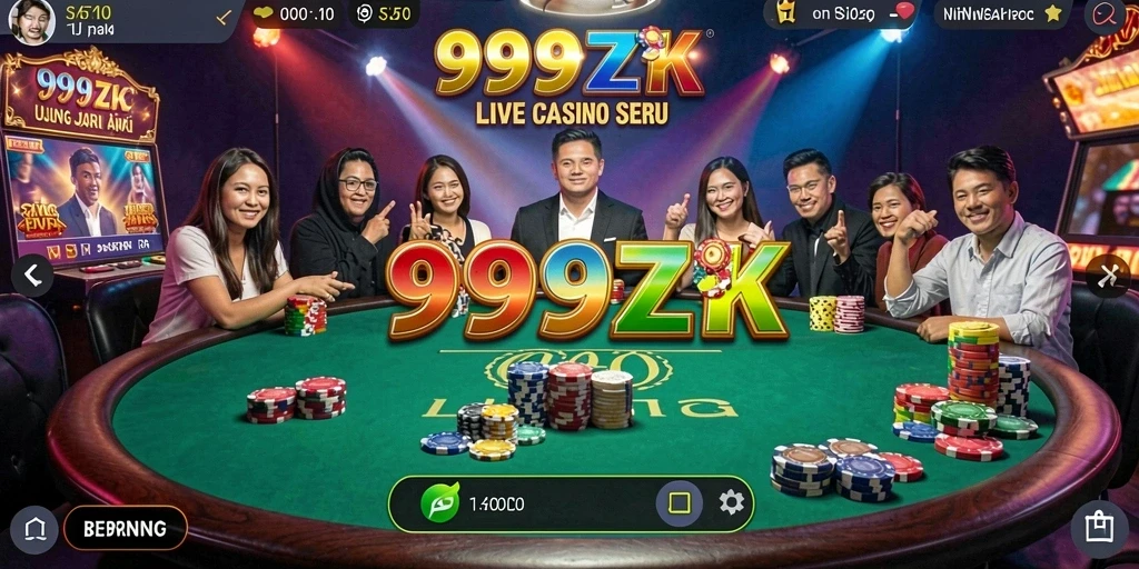 Gameplay Live Casino yang mendebarkan di aplikasi 999ZK.