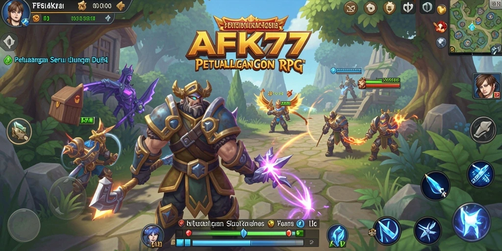Tampilan gameplay menarik dari AFK77 dalam petualangan RPG.