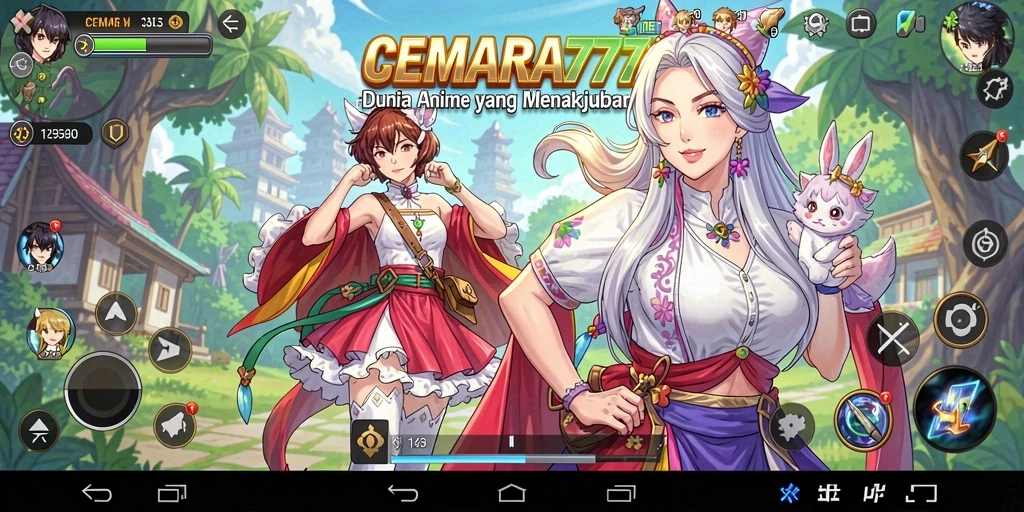 Screenshot gameplay CEMARA777 menampilkan karakter Anime yang menawan.