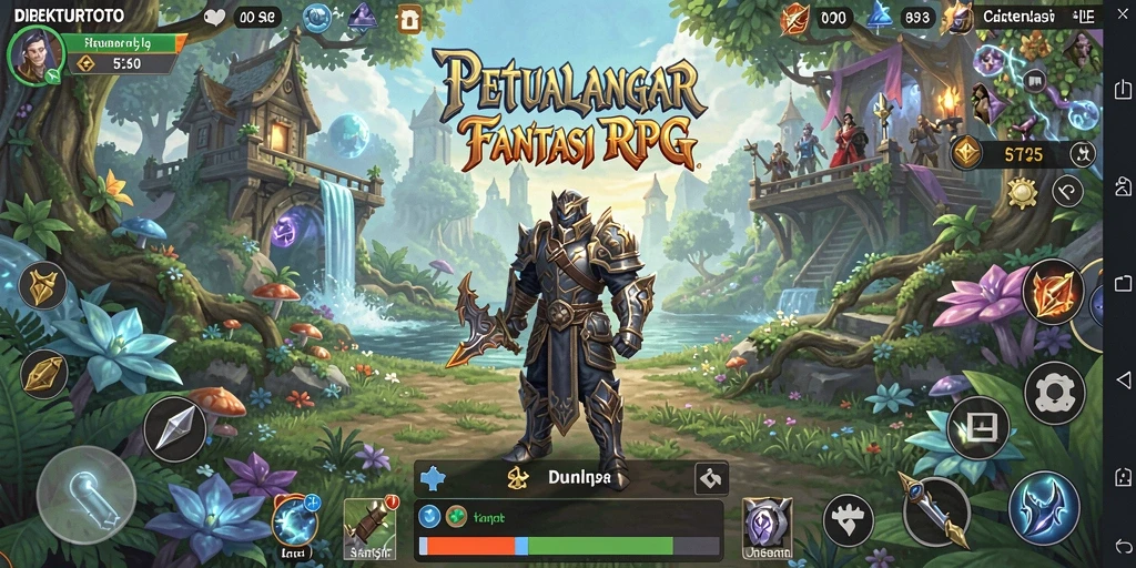 Screenshot menunjukkan aksi seru dalam petualangan RPG yang mendebarkan.