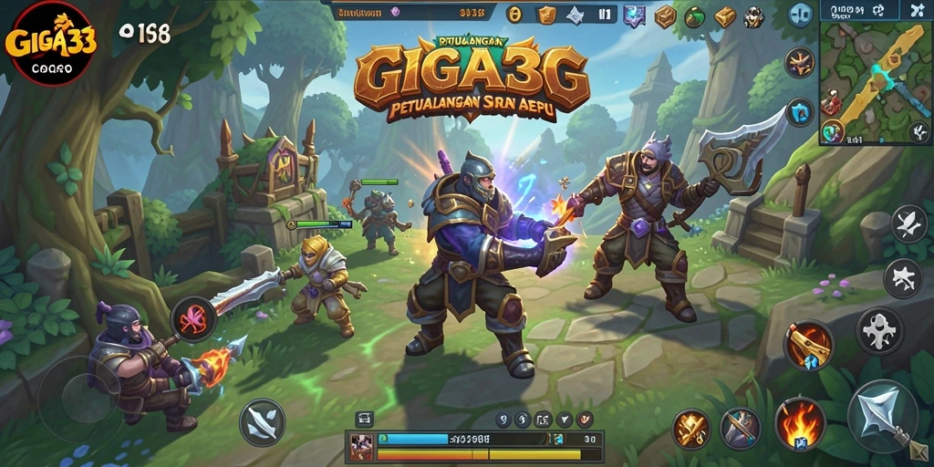 Tangkapan layar dari gameplay seru GIGA33 di dunia ARPG.