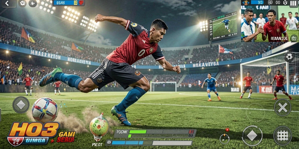 Tampilan menarik dari permainan olahraga HO3 dengan gameplay yang mendebarkan.