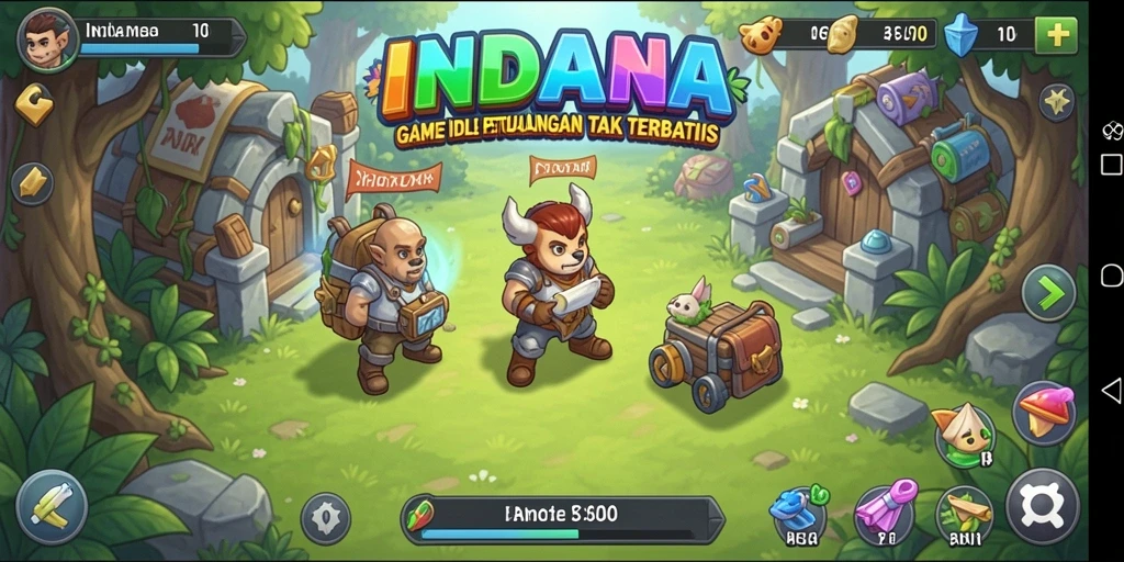 Tampilan gameplay INDAAA yang mengasyikkan dan penuh warna.
