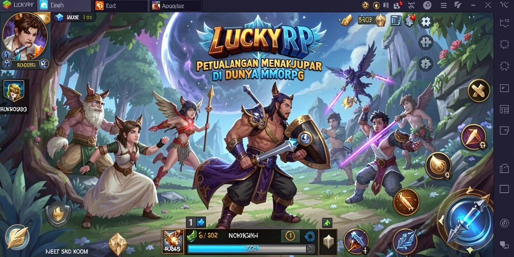 Screenshot gameplay LUCKYRP yang menampilkan pertempuran epik.