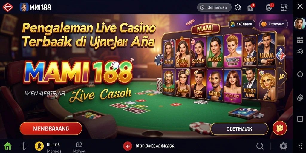 Tampilan gameplay MAMI188 yang mendebarkan dengan dealer langsung.