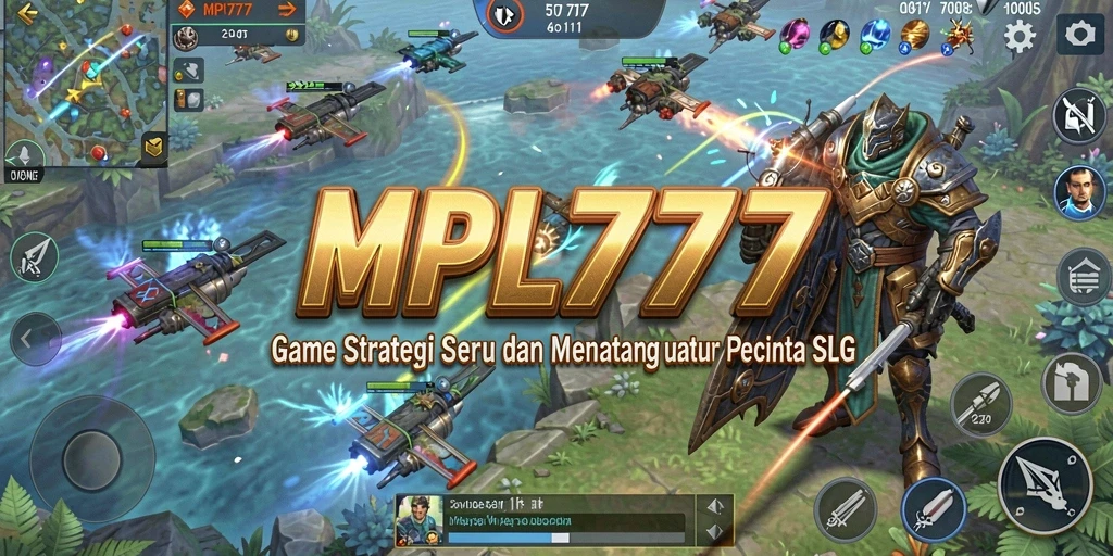 Tangkapan layar utama MPL777 menampilkan strategi perang yang mendebarkan.