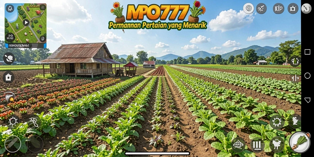 Tampilan menarik dari gameplay MPO777 yang penuh dengan aktivitas pertanian.