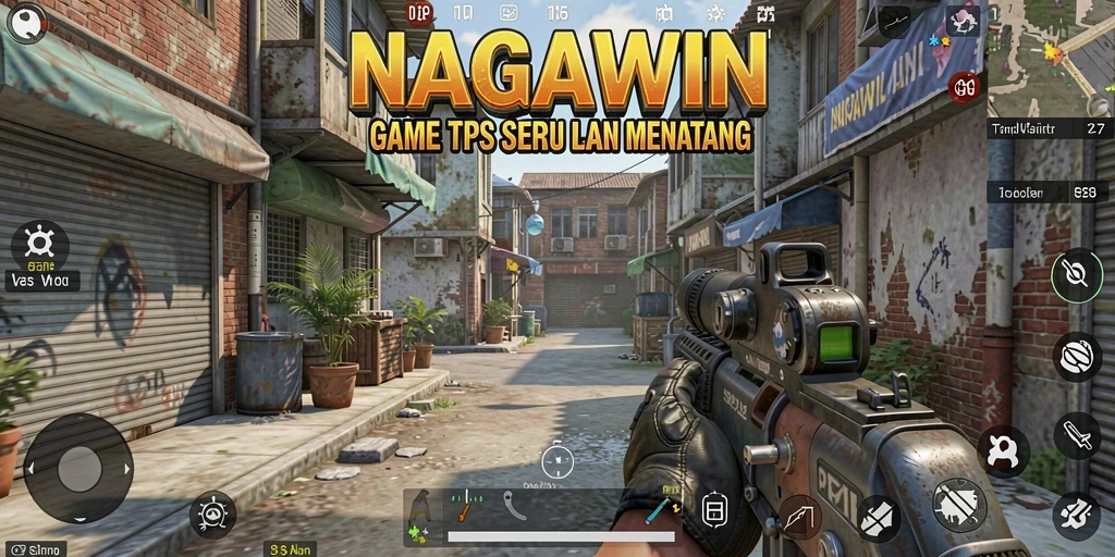 Screenshot NAGAWIN menunjukkan aksi seru dalam gameplay TPS.
