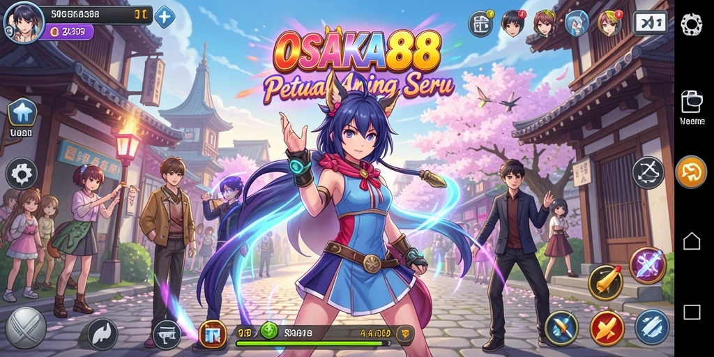 Tampilan gameplay menarik di dunia fantasi Anime.