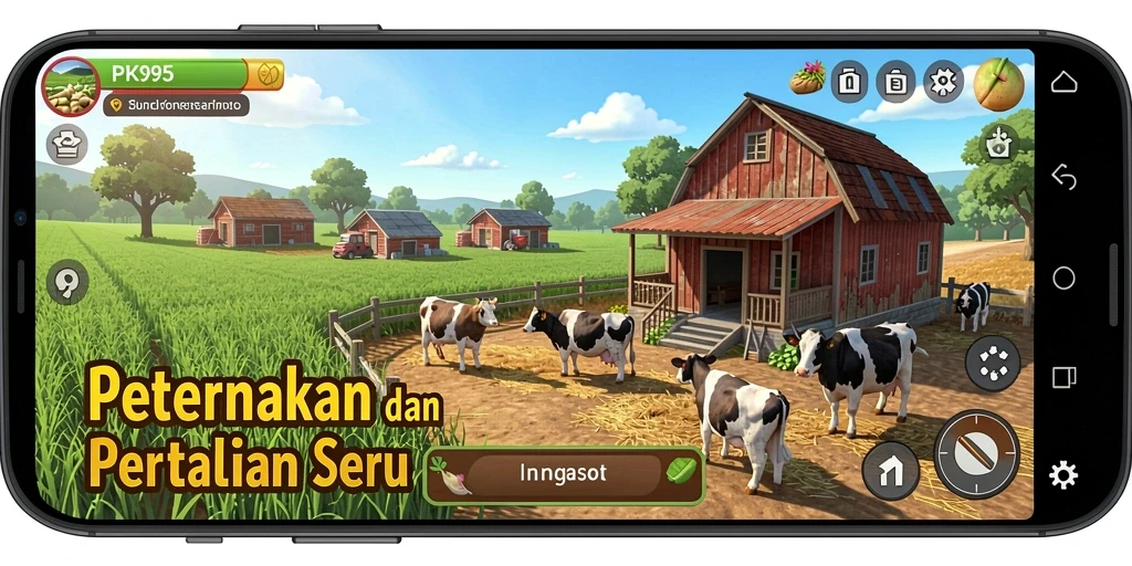 Screenshot PK95 menampilkan gameplay Farming yang menarik dan seru.