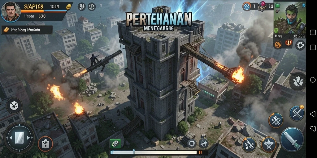 Gameplay menegangkan dari SIAP108 dalam pertahanan menara.