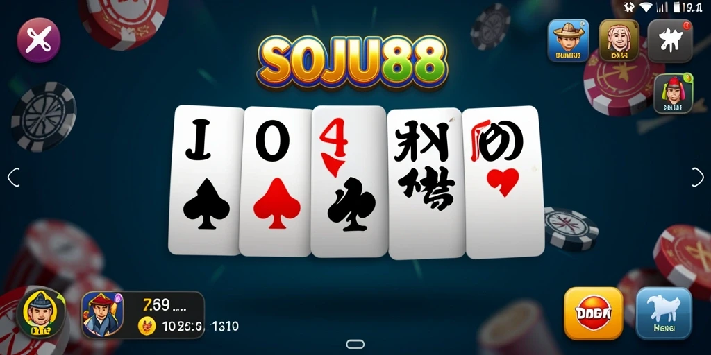 Tampilan menarik dari gameplay Domino dalam SOJU88.
