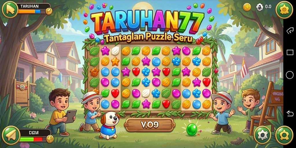 Tampilan gameplay Puzzle TARUHAN77 yang menarik dan menantang.