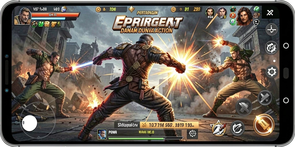 Tampilan gameplay V87 menampilkan aksi seru dan pertarungan mendebarkan.